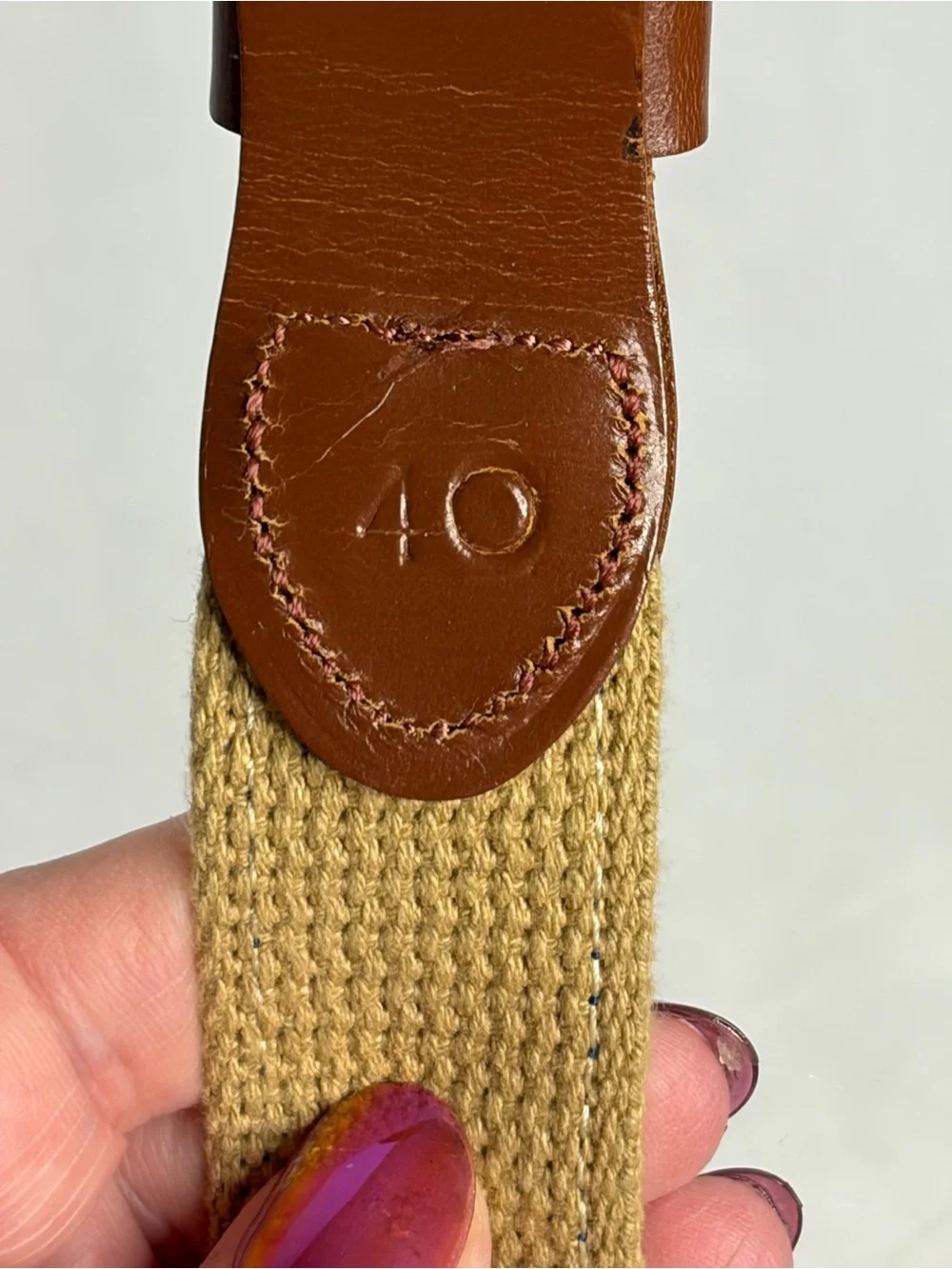 Men's Size 40 Bourbon Bottle Motif  Belt Leather Man Ltd Leather